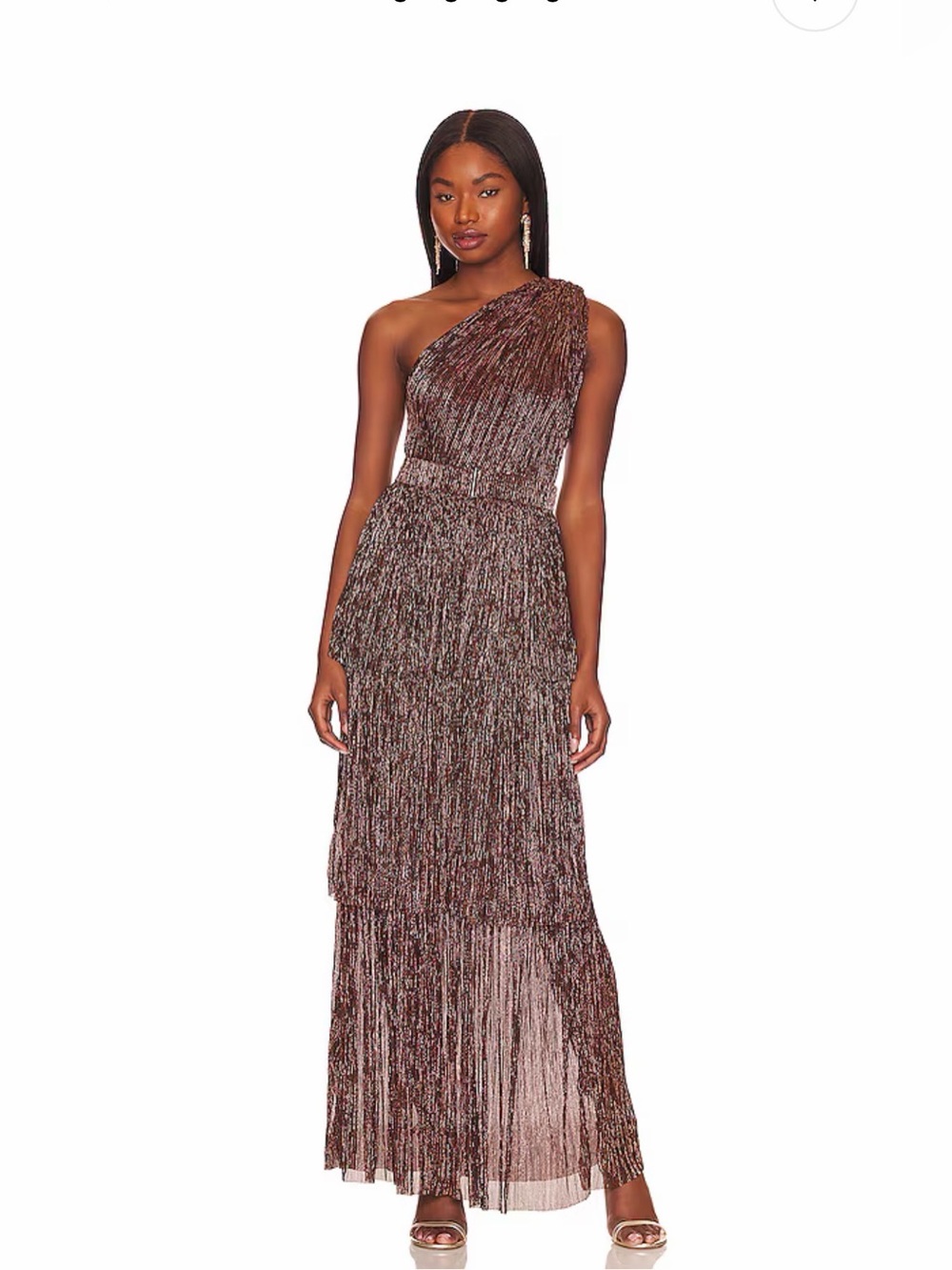 Sabina Musayev x REVOVLE Terina Gown in Bronze size S